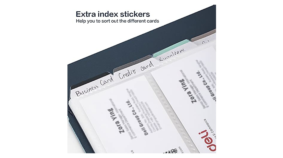 Deli Business Card Holder - Organize 180 Cards Compact & Durable