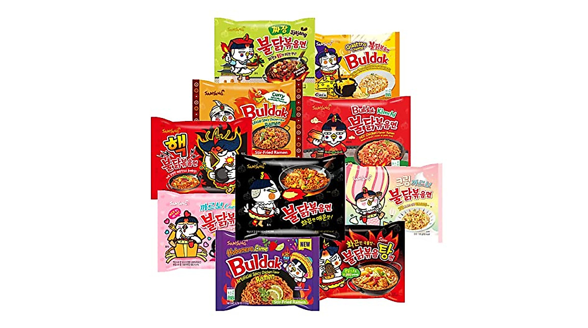 Samyang Buldak Ramen 10-Flavor Combo - Spicy Korean Instant Noodles