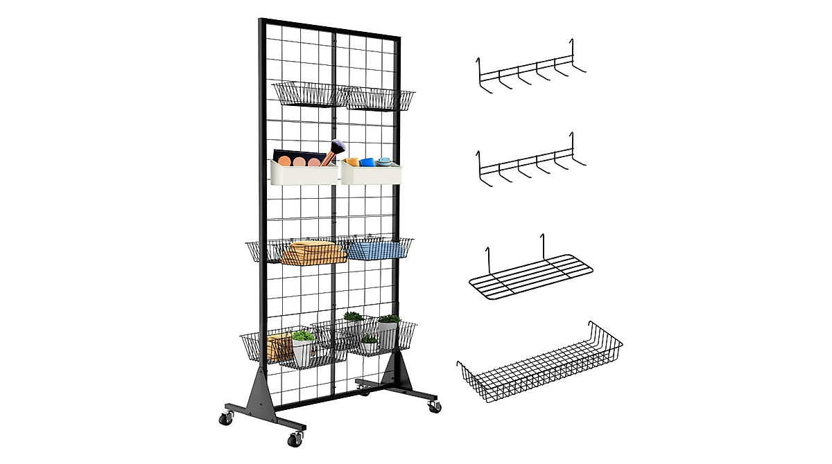 Blasinc Gridwall Display Stand - Durable & Movable Rack