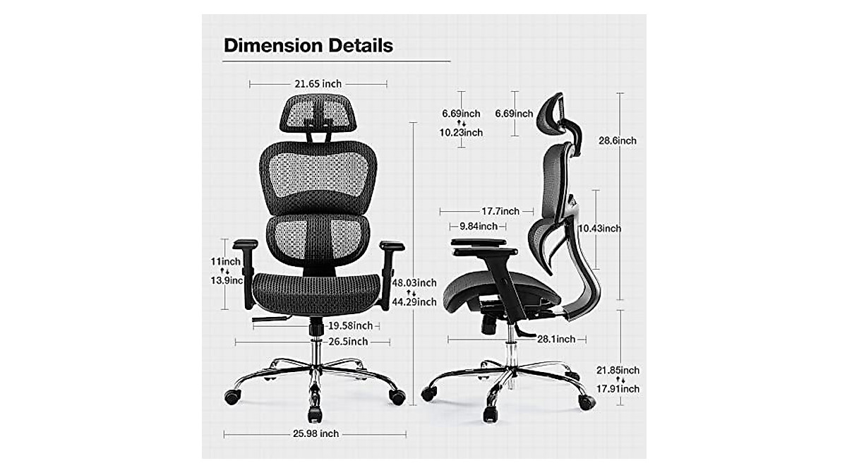 Ergonomic High Back Office Chair with Headrest & Lumbar Support
