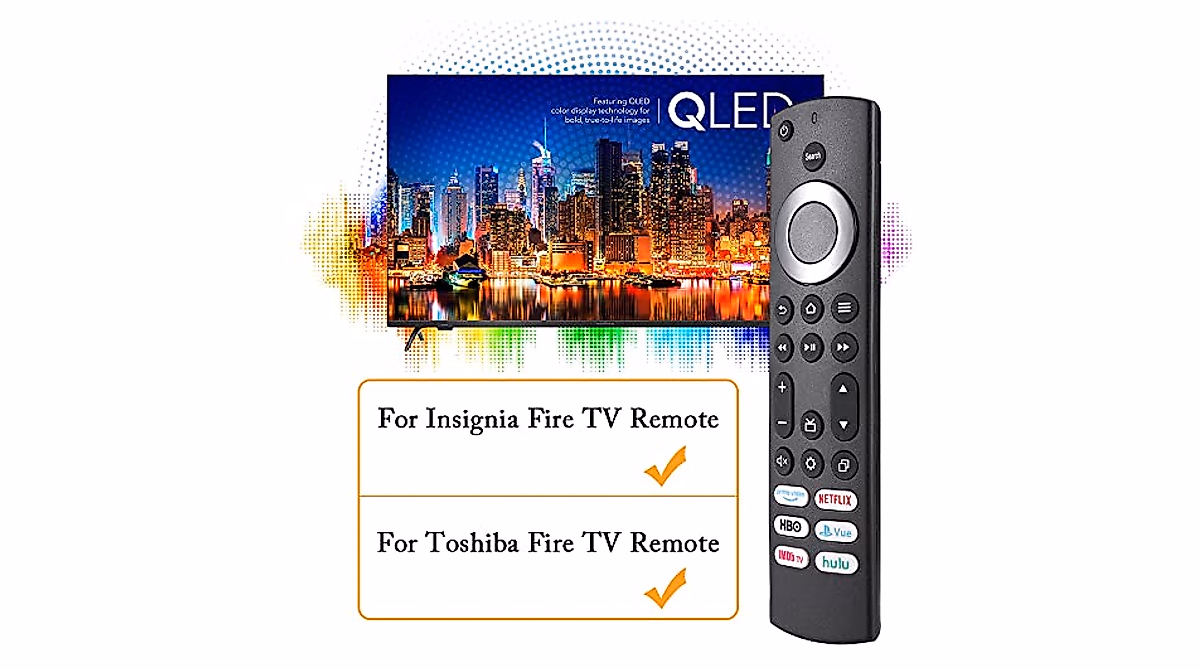 AZMKIMI Remote Pack for Toshiba & Insignia Fire TVs - Quick Access