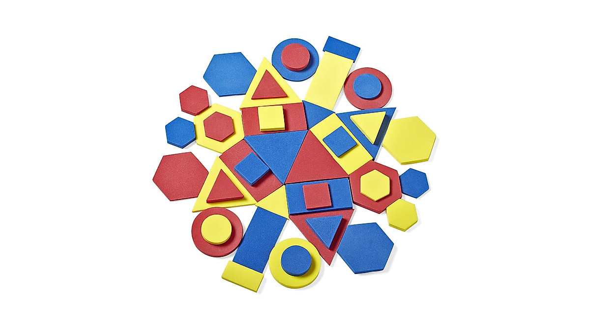 hand2mind Foam Attribute Blocks Kit - Fun Geometry Learning