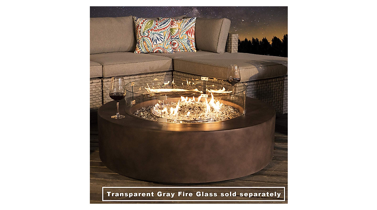 COSIEST Outdoor Fire Pit Table - 50,000 BTU with Cover