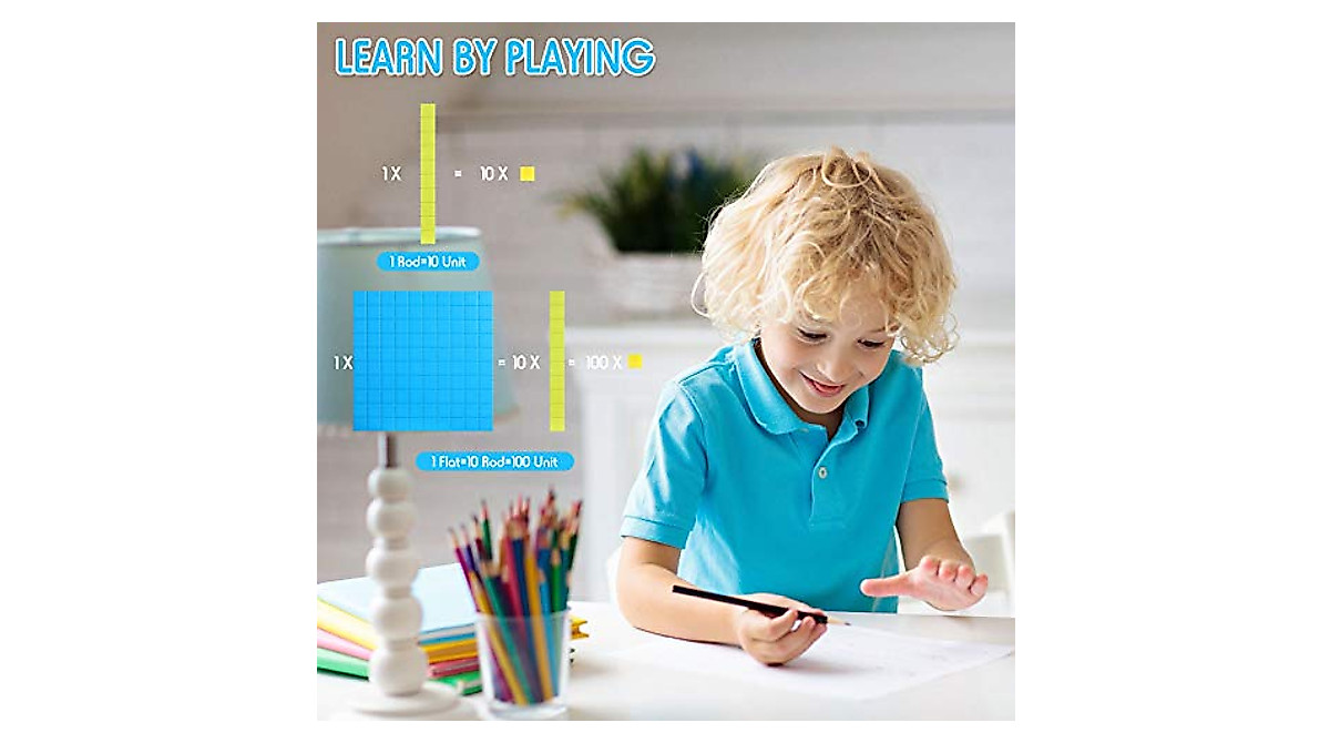 121-Piece Educational Base Ten Set for Kids