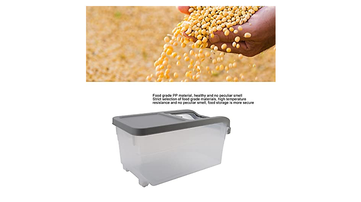 Rice Storage Box with Measuring Cup - 10KG Capacity