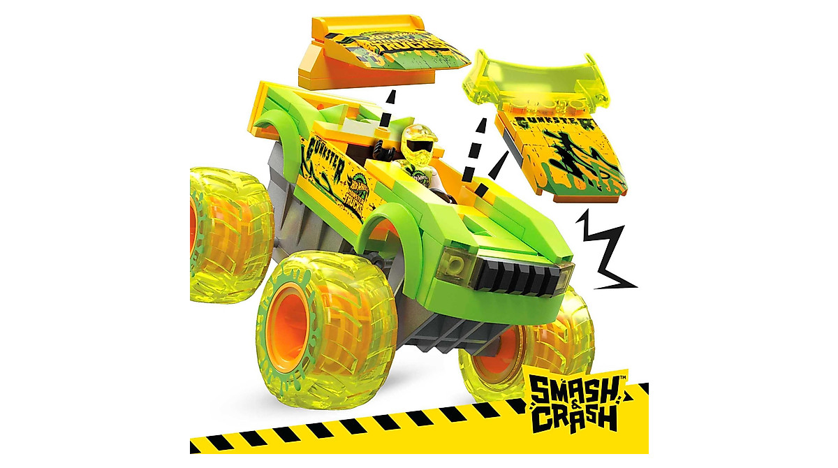Mega Hot Wheels Gunkster Monster Truck Building Toy for Kids 5+