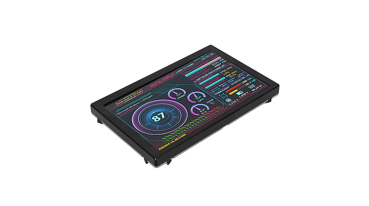 5in PC Temperature & Data Monitor - USB Display for CPU/GPU