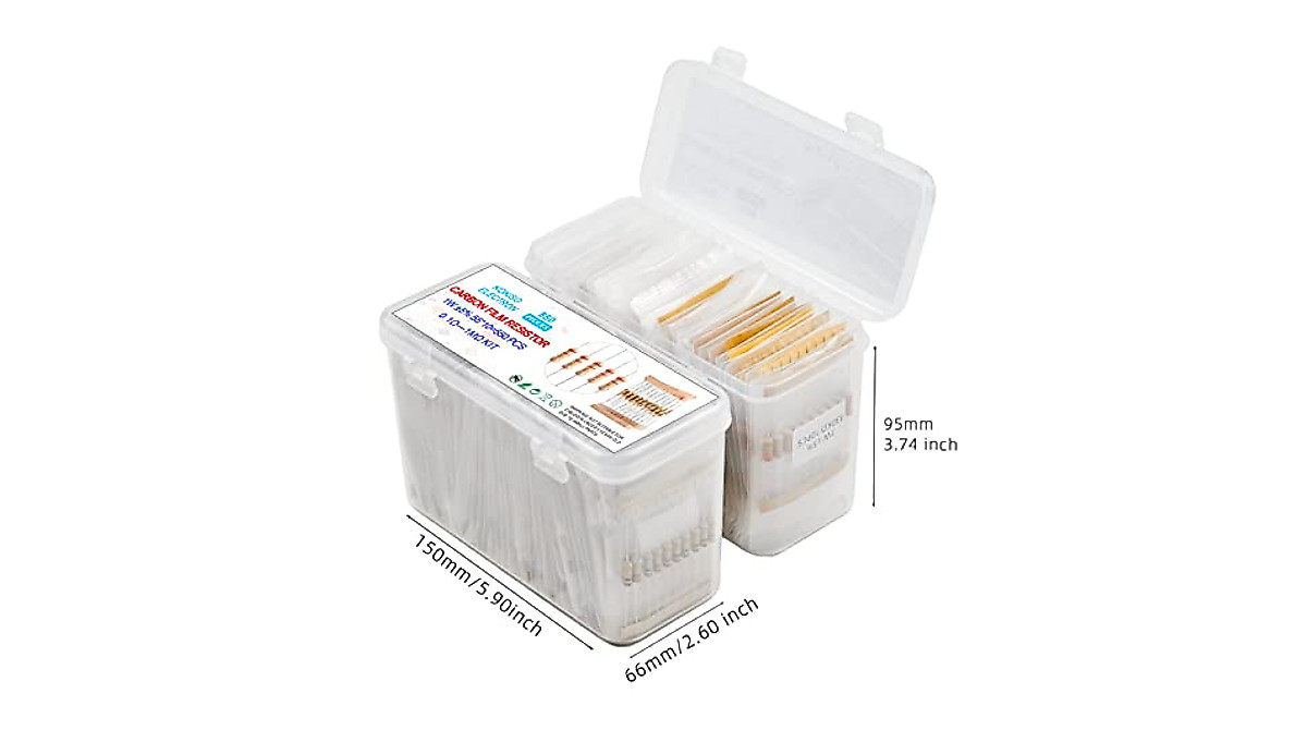 KOKISO 1W Resistor Kit - 550 pcs Assorted Values for Electronics