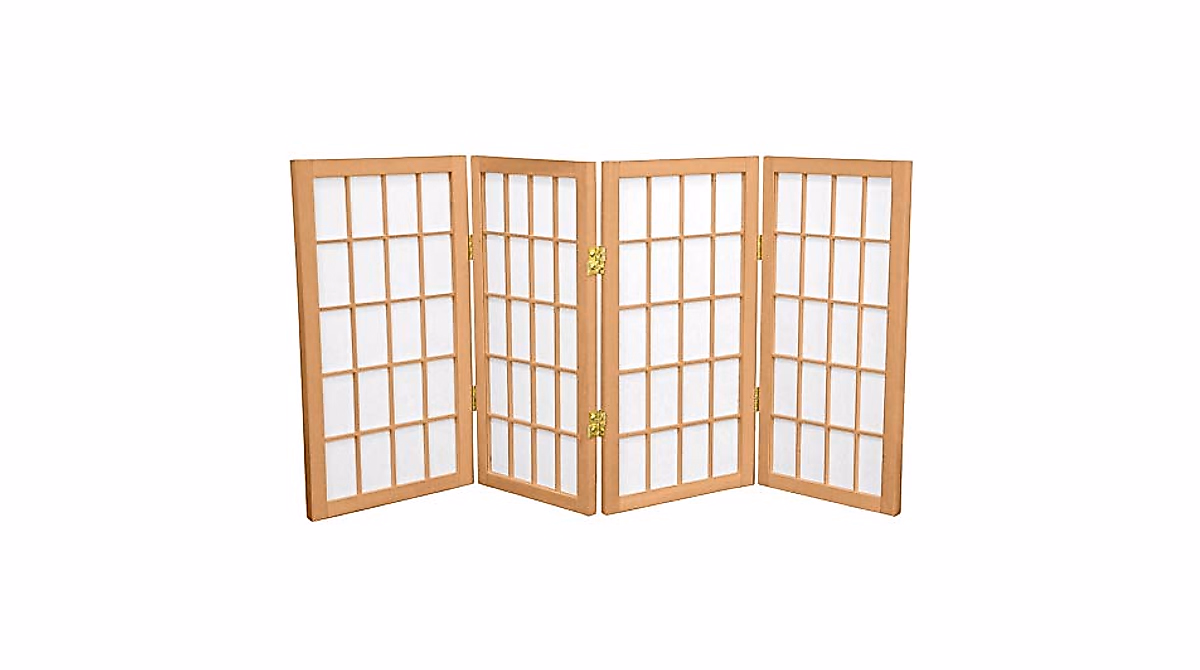 2 ft. Natural Desktop Shoji Screen | Japanese Window Pane