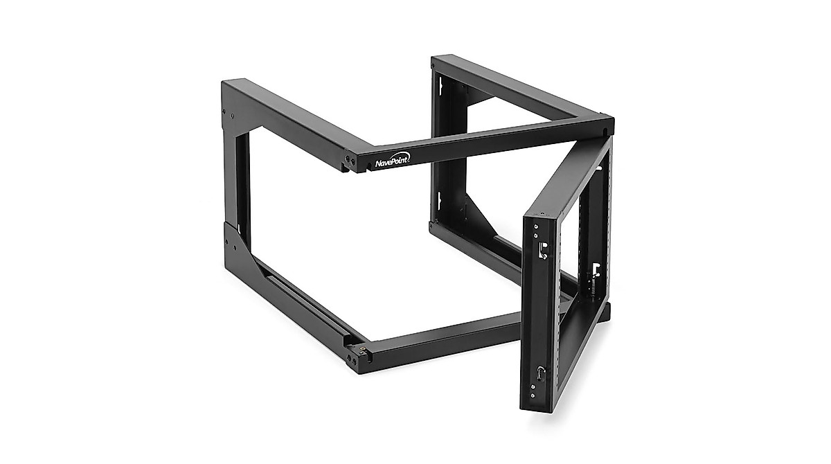 NavePoint 6U Wall Mount Server Rack with Swing Gate - Space-Saving Design
