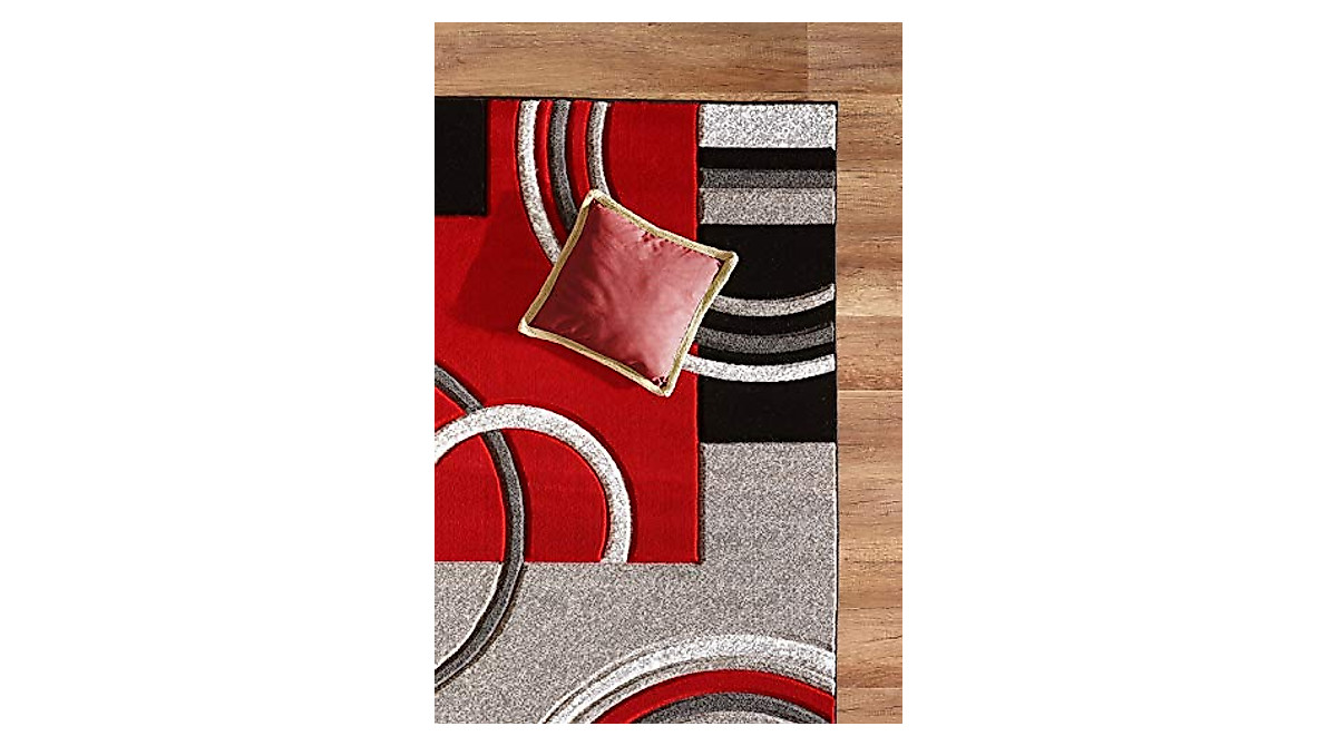 GLORY RUGS 5x7 Modern Red Area Rug for Stylish Spaces