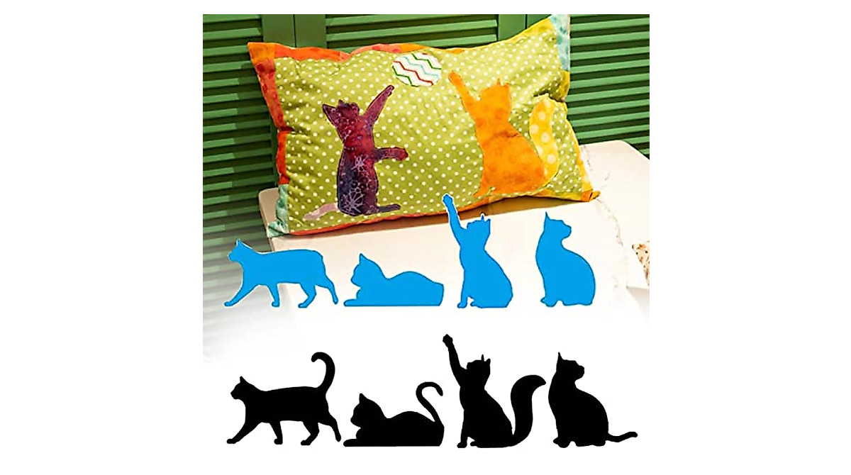 Cute Cat Sewing Template for Quilts & Crafts | Reusable Acrylic Ruler