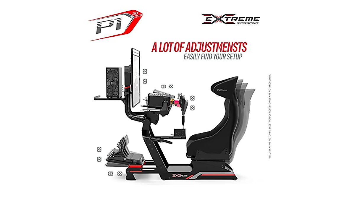 Extreme Sim Racing Wheel Stand Advanced Cockpit P1 Black Edition