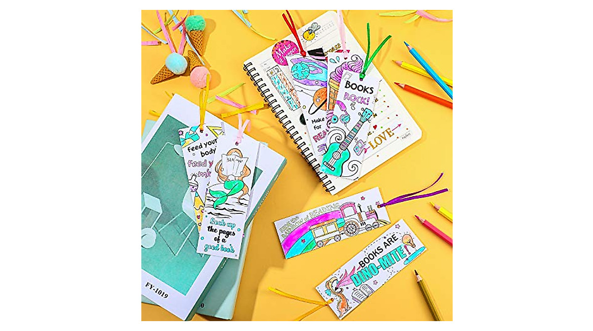 Color Your Own Bookmarks Set - 60 DIY Printable Bookmarks for Kids ...