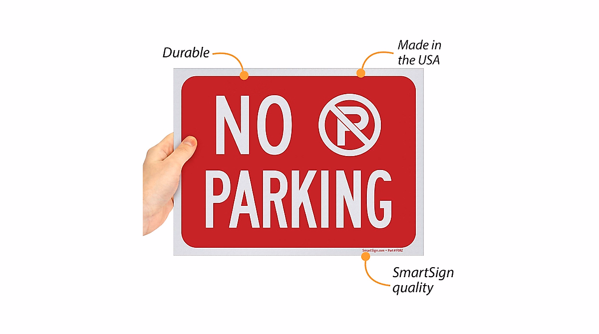 No Parking Sign Pack - 9x12 Polystyrene Signs by SmartSign