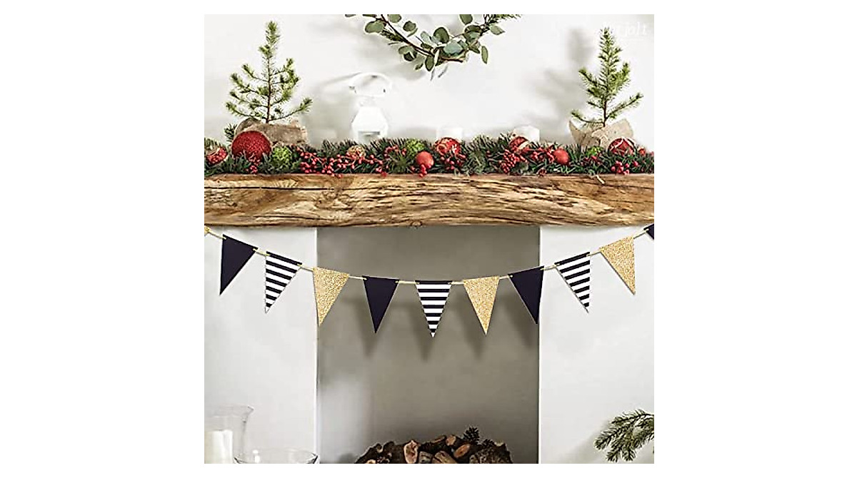 Gold & Black Triangle Banner for Celebrations | Letjolt
