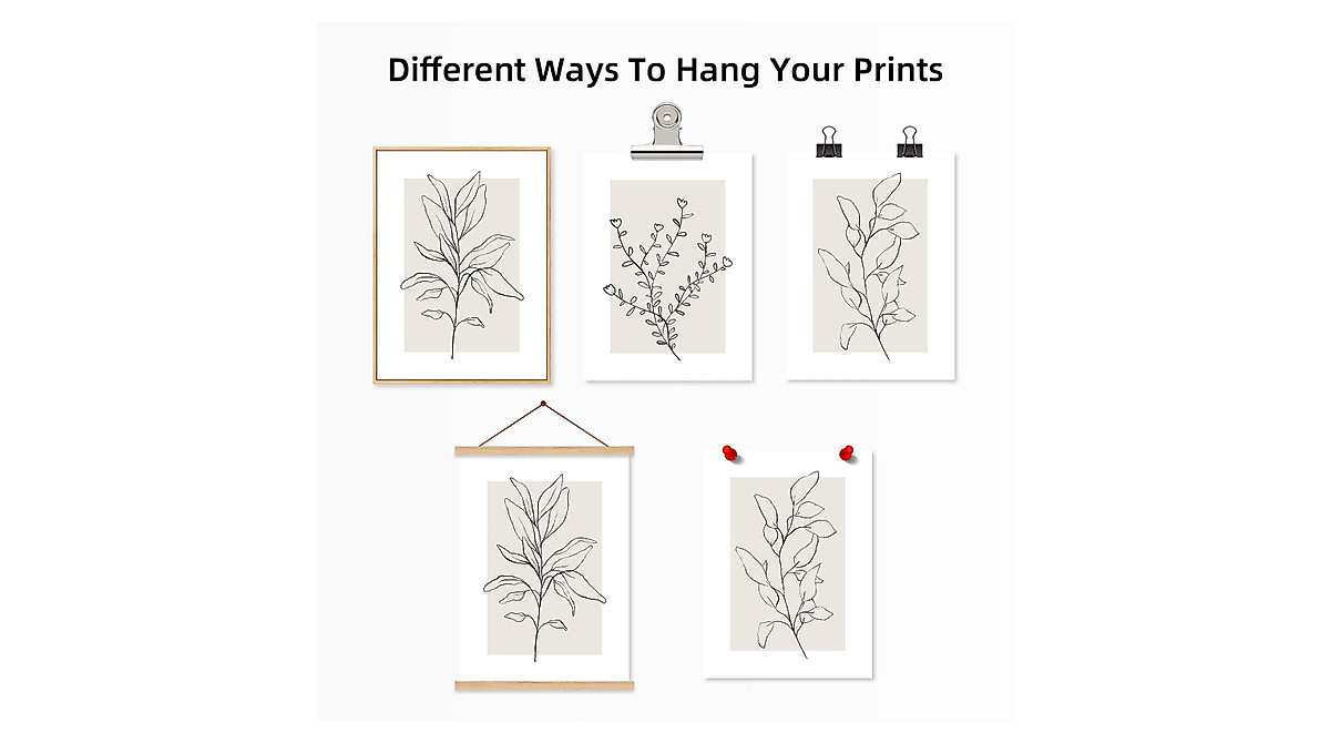Neutral Botanical Wall Art Prints - Minimalist Boho Decor