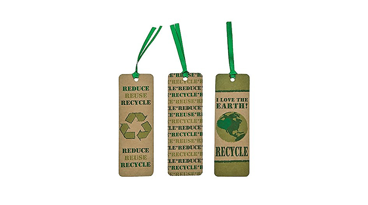 Eco-Friendly Recycle Activity Kraft Bookmarks for Earth Day | Bulk Set ...