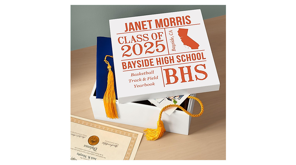Personalized Graduation Keepsake Box - Class of 2022 Gift