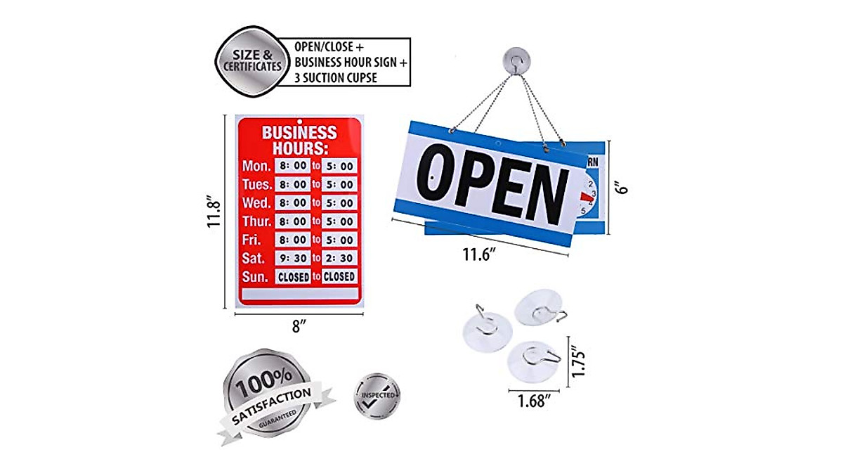 Open Signs for Business: Customizable Sign Bundle for Store & Restaurant