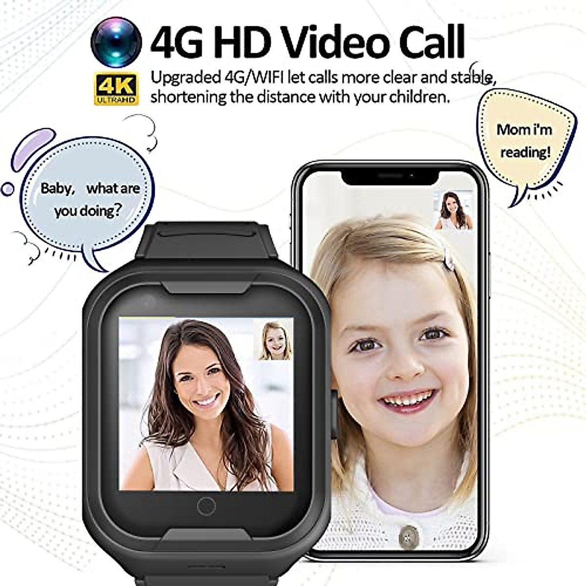 Elderly 4G GPS Smart Watch RealTime Tracking TwoWay Phone Call GPS