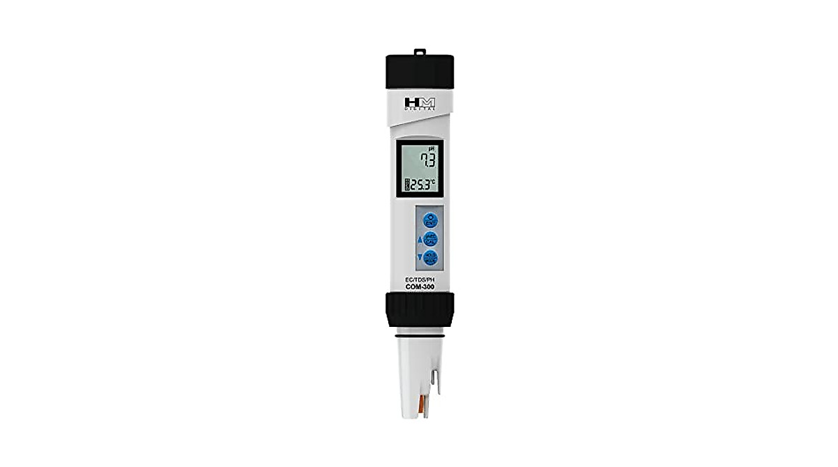 HM Digital Com-300 pH TDS EC Temp Meter Waterproof & Accurate
