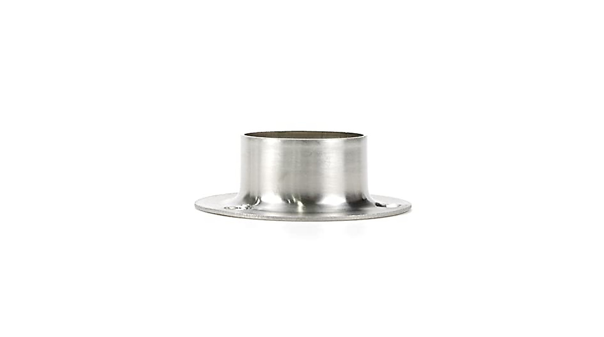 Rannb Stainless Steel Closet Rod Flange Set - Durable 8pcs Support