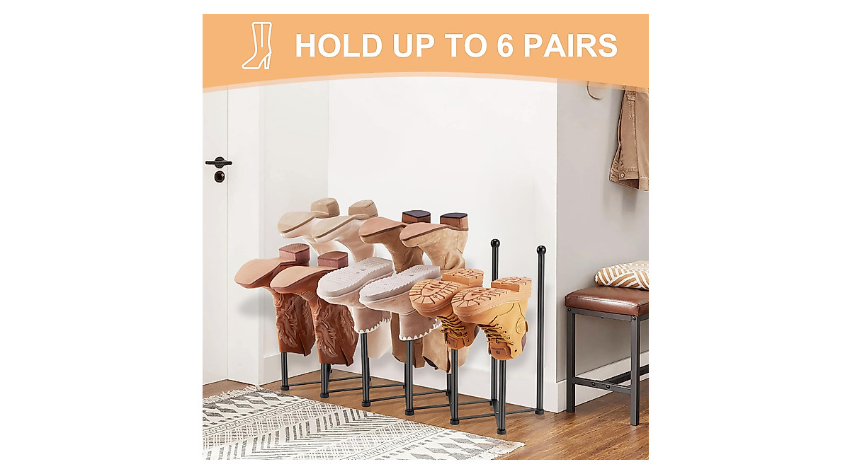 Housen Solutions Foldable Boot Rack for Tall Boots - Space Saver