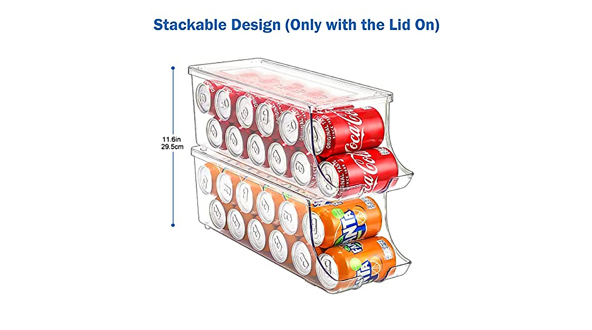 Puricon 2 Pack Soda Can Organizer Dispenser for Refrigerator & Pantry