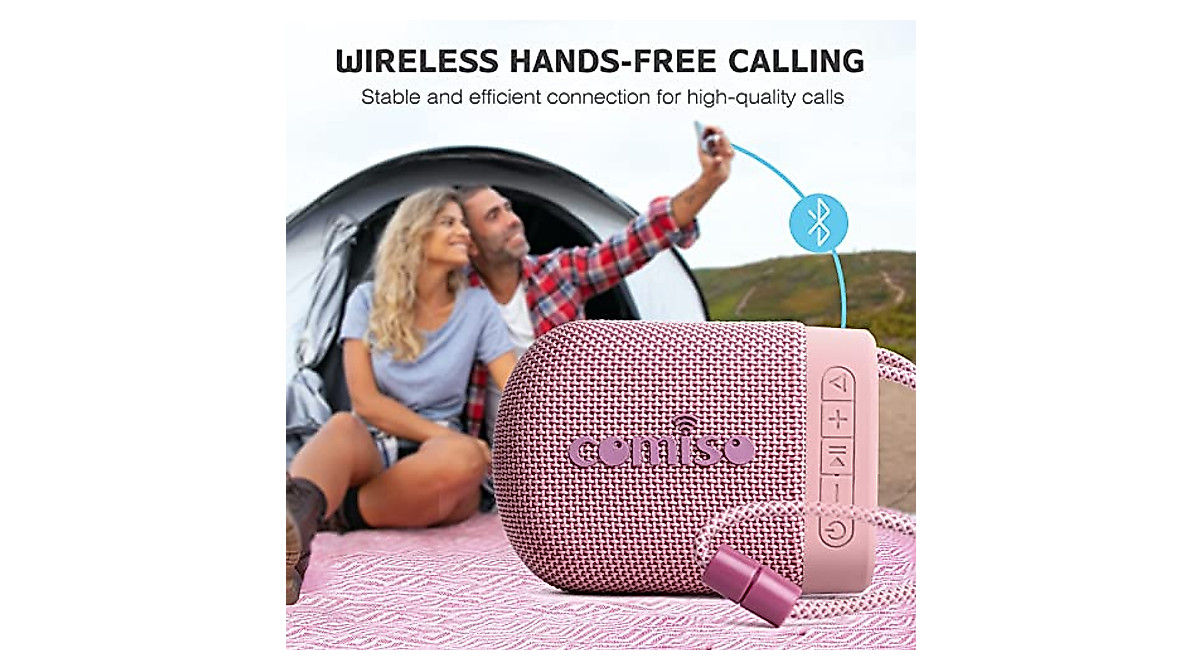 Comiso IPX7 Waterproof Bluetooth Speaker - Rich Sound & 20H Playtime