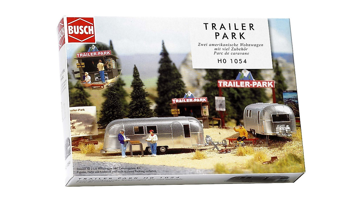 Busch 1054 Camping Trailer Park Scenery Kit for HO Scale Models