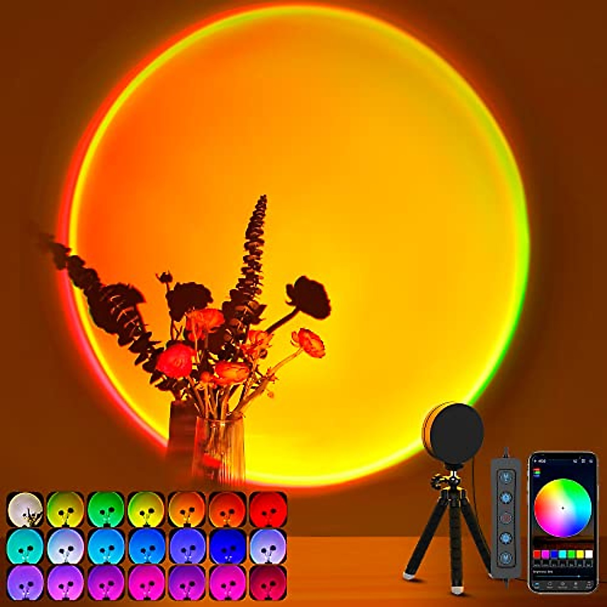 XEBKOR Multicolor Sunset Lamp Projector - 360° Control