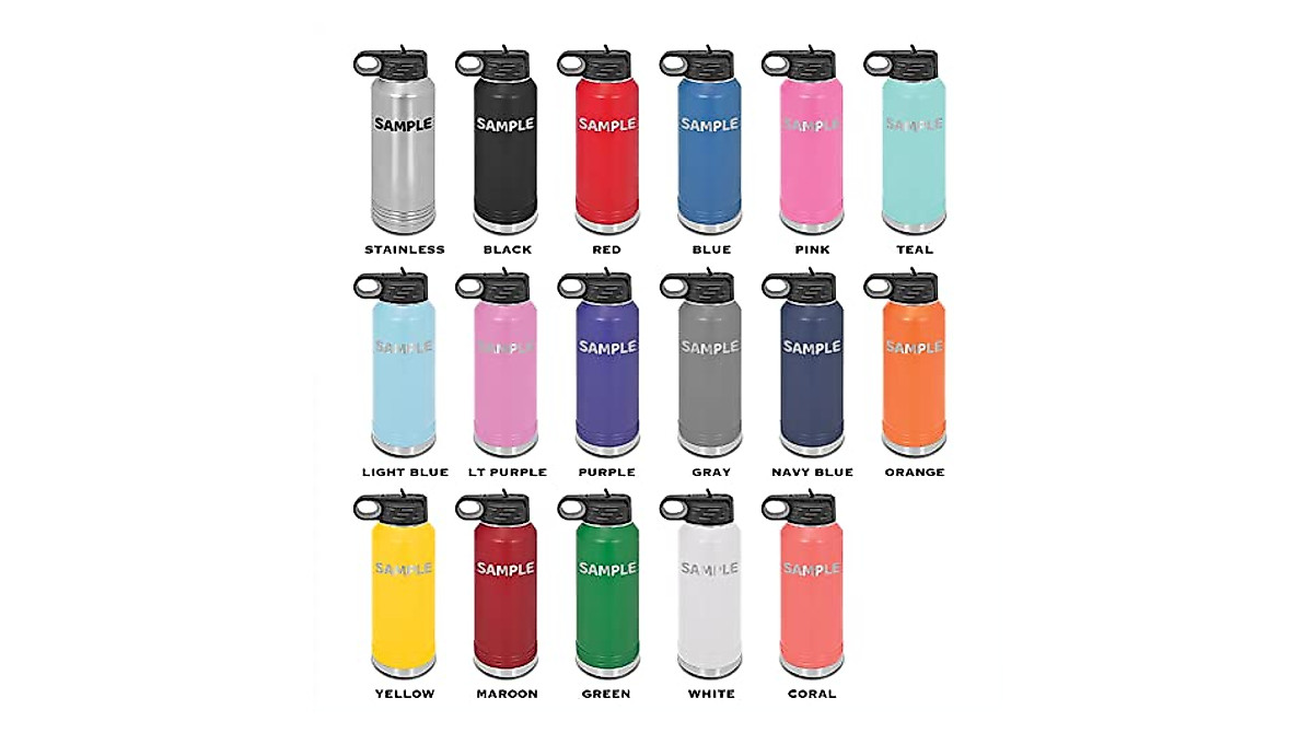 Custom Sheltie Laser Engraved Water Bottle - 32 oz Polar Camel