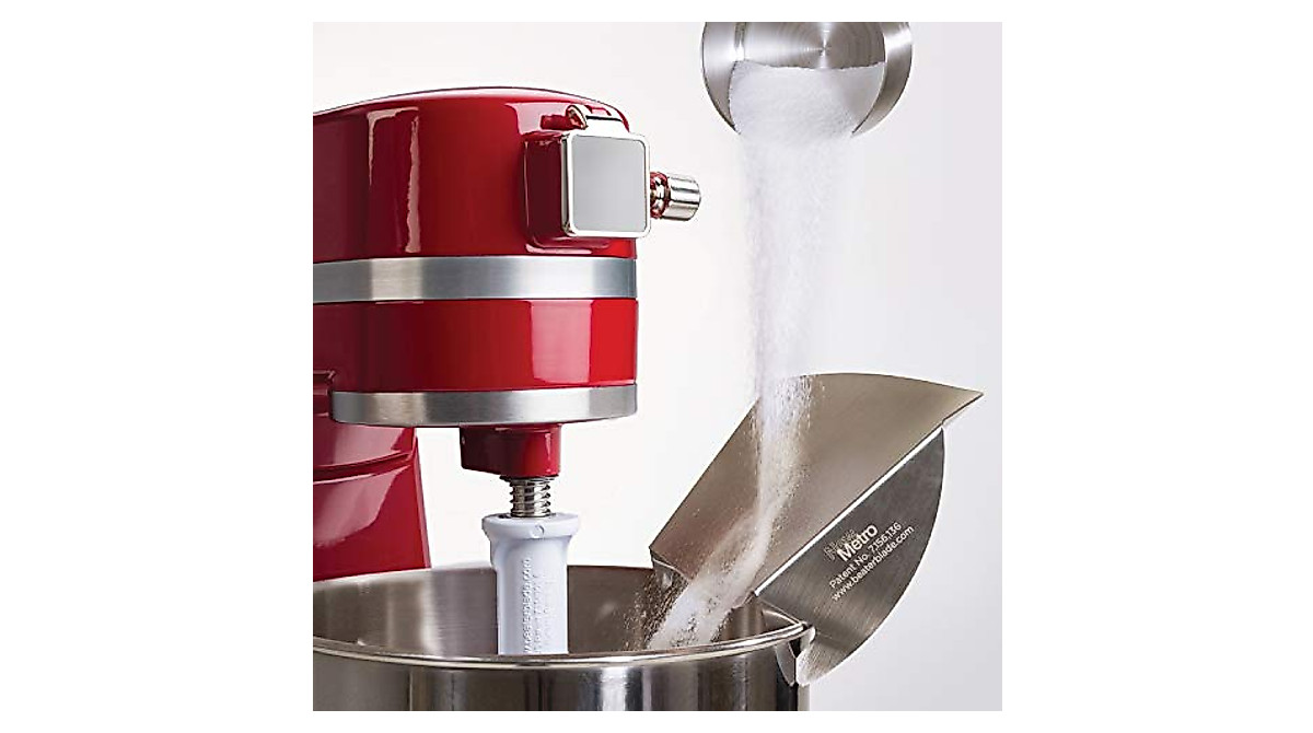 KitchenAid Pouring Chute - Mess-Free Mixing with Stainless Steel Design