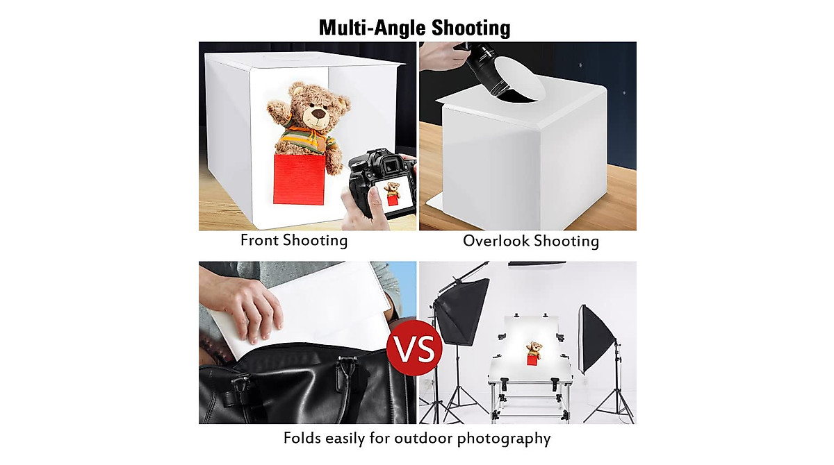 Portable Photo Studio Light Box Kit | Dimmable LED & 6 Backdrops