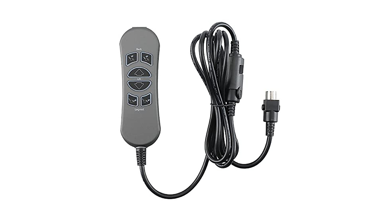 MineCtrl Power Lift Chair Remote - Universal 5 Pin Hand Control with USB