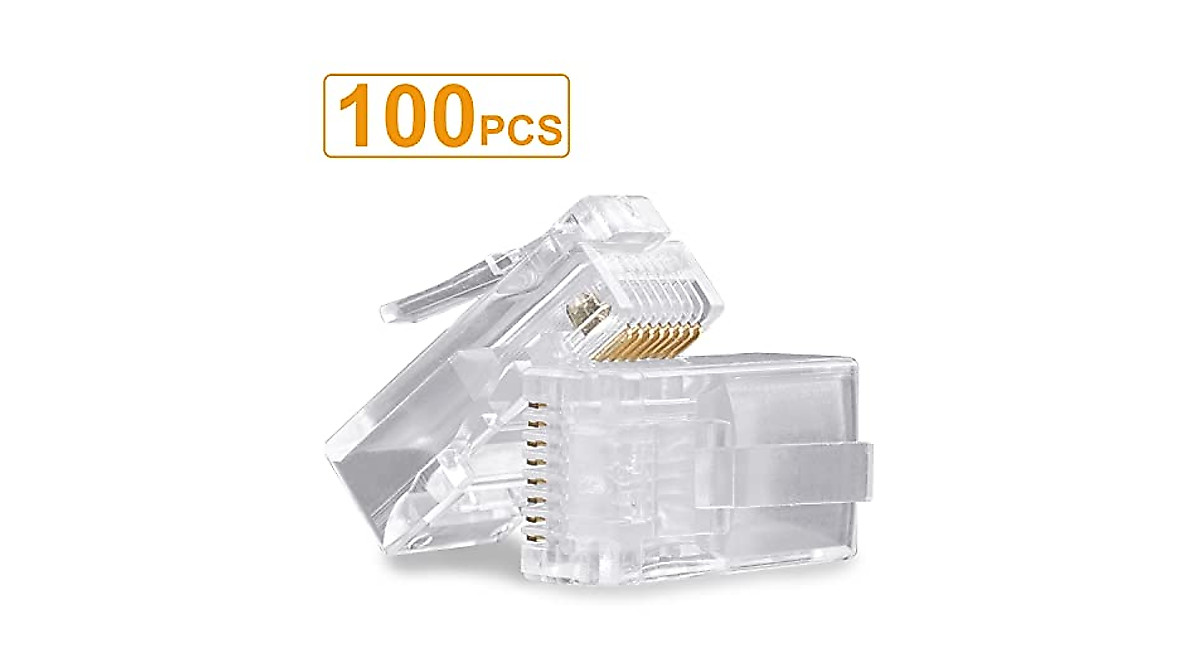SHD RJ45 Connectors 100-Pack for Reliable Ethernet Networking