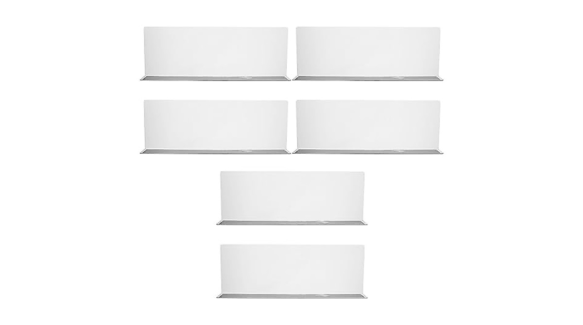 Baluue Plastic Shelf Dividers – Durable PVC Organizers 6pcs
