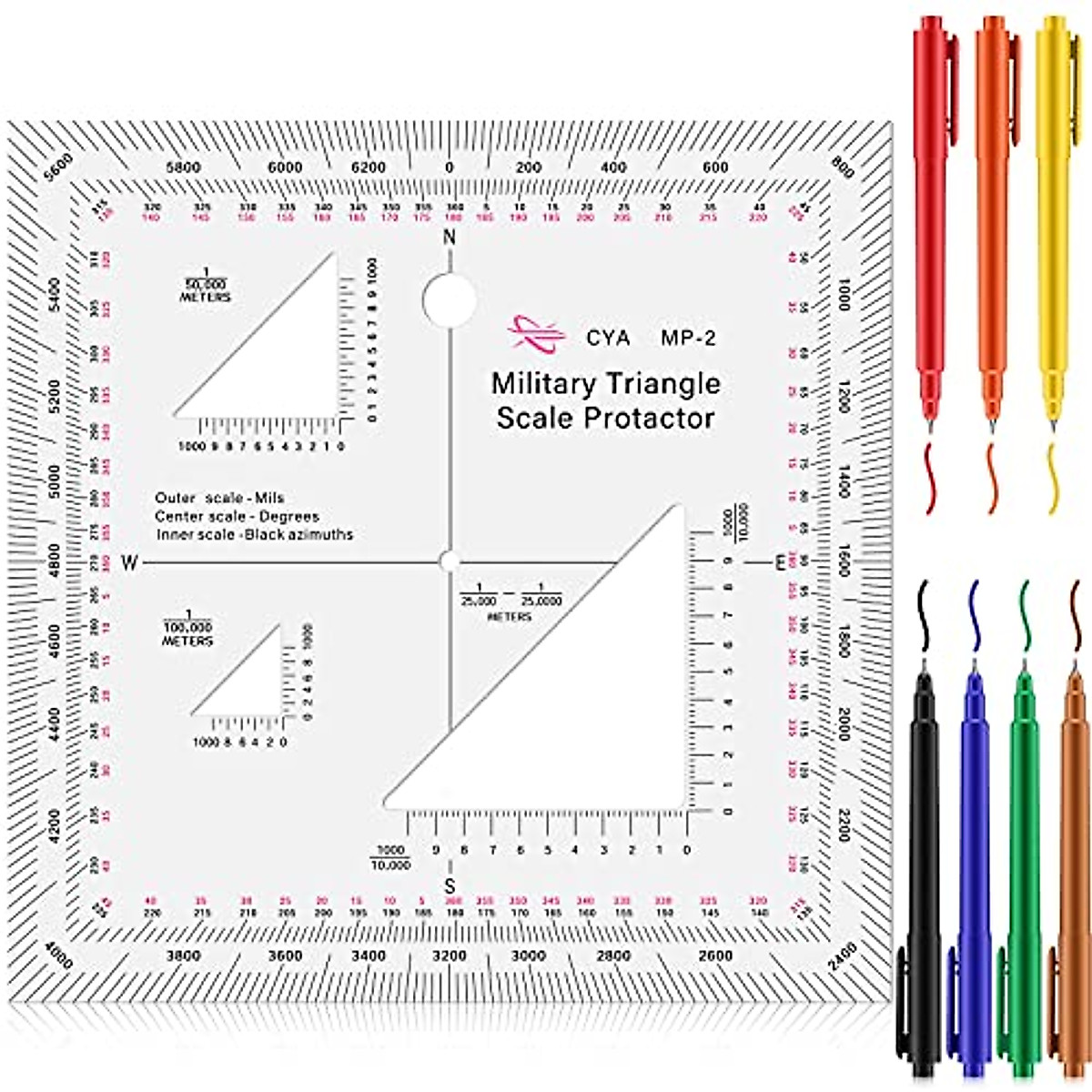 Military UTM/MGRS Map & Land Navigation Protractor Tool