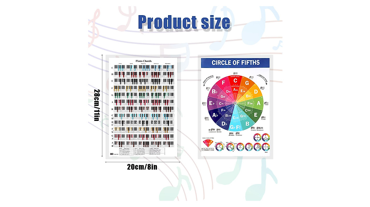 SAVITA Piano Chords Chart Book for Beginners | Laminated Cheat Sheet