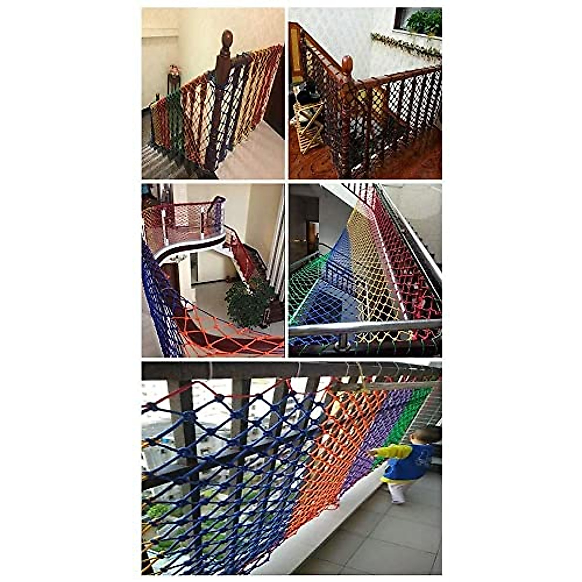 Colorful Outdoor Rope Net for Safety & Decor