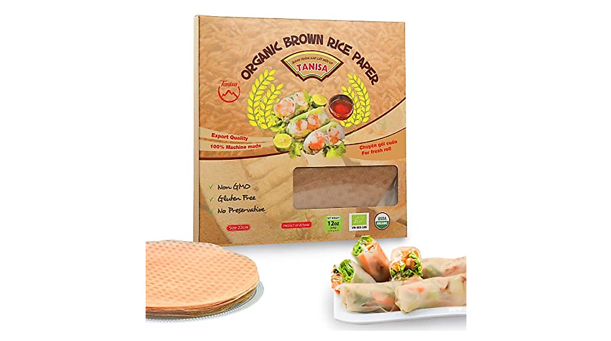 TANISA Organic Brown Rice Paper Wrappers – Gluten-Free Spring Rolls