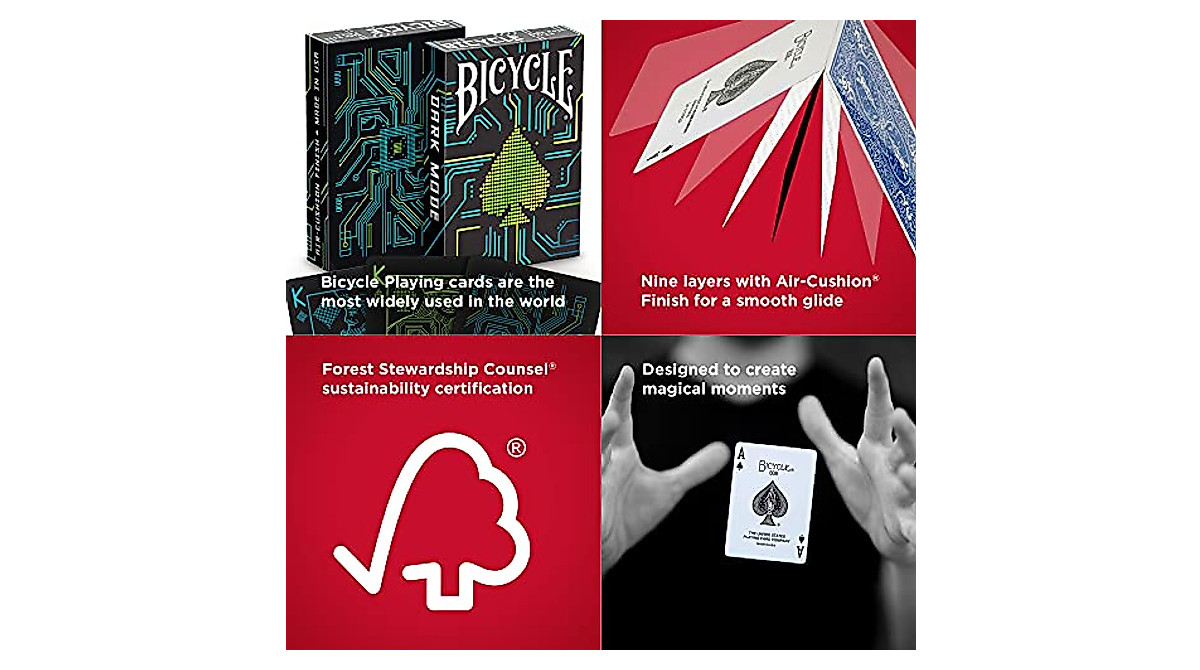 Bicycle Dark Mode Playing Cards - Stylish & Eye-Friendly
