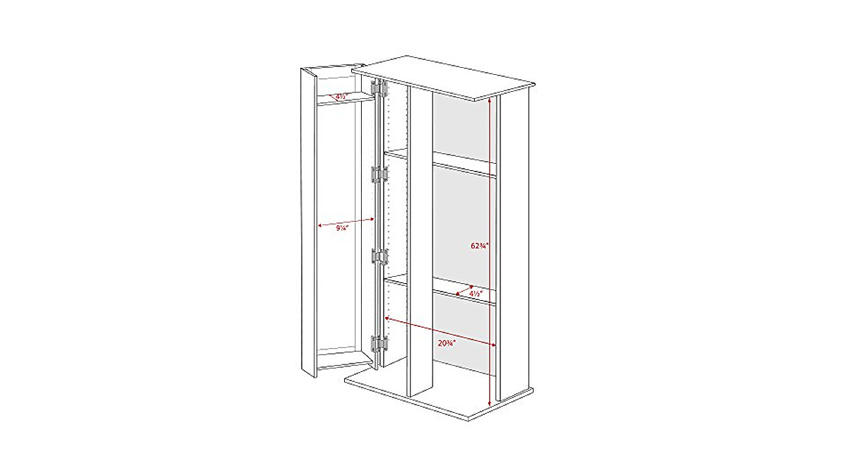 Prepac Grande Locking Media Storage Cabinet - Secure & Stylish