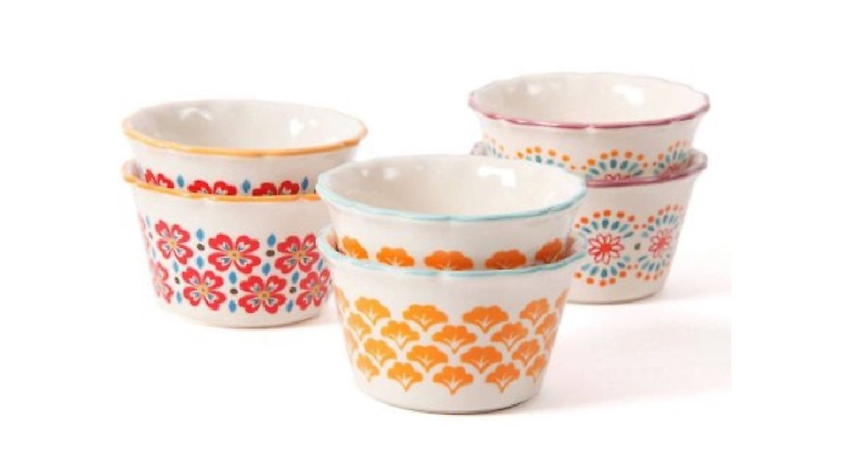 Colorful Scalloped 7 oz Ramekins Set - Pioneer Woman