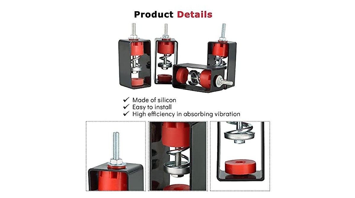 NATGAI Ceiling Spring Vibration Isolators - 110 Lb Capacity