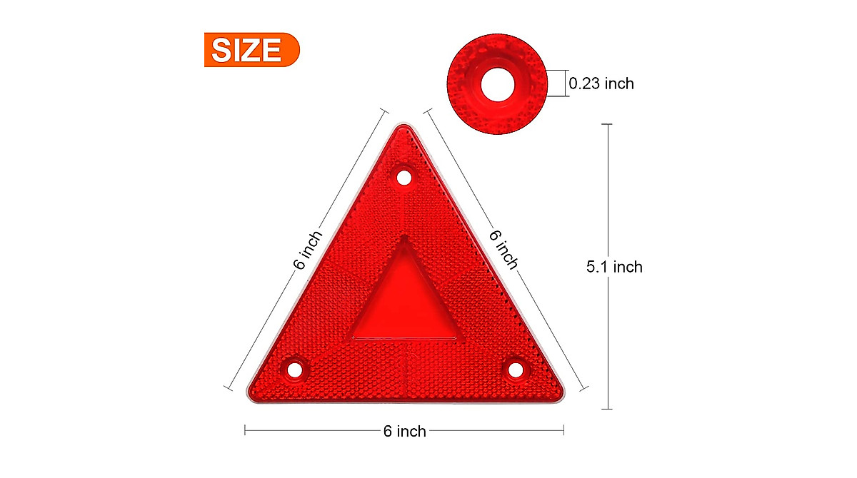 Enjoyist 6-Pack Red Safety Reflector Warning Signs