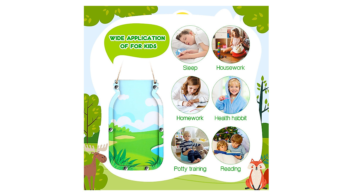 Treela Jungle Animal Reward Mason Jar for Kids - Fun Behavior Chart