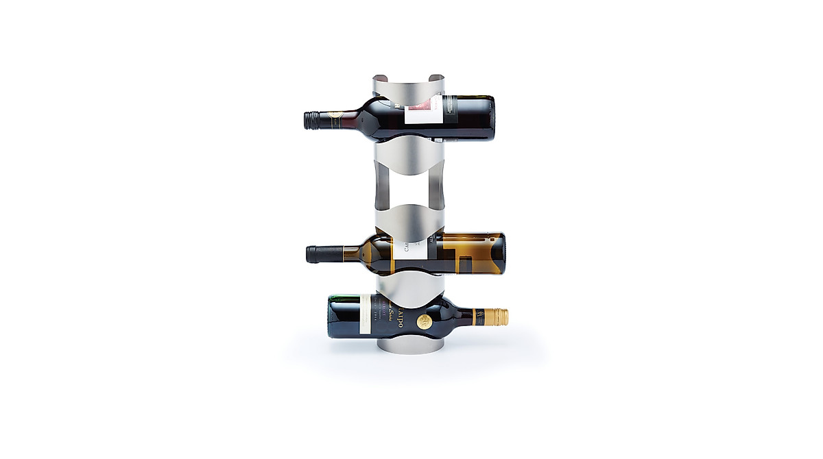 BarCraft Wall Wine Rack – Stylish 4 Bottle Stainless Steel Display