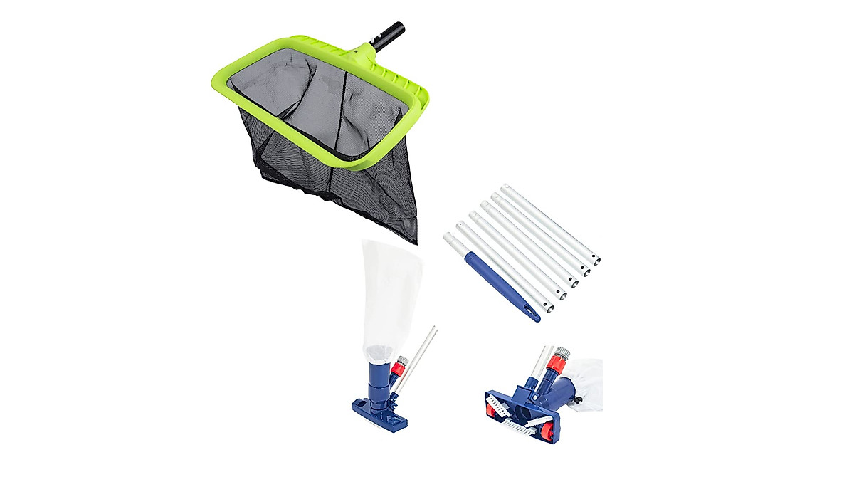 Swimming Pool Leaf Rake & Vacuum by Sepetrel – Easy Pool Cleanup